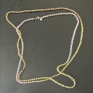 Elegant Gold and pink toned Beaded Necklace